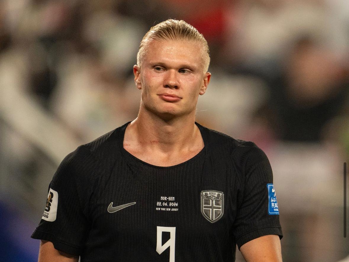 Erling Haaland in the Norway kit